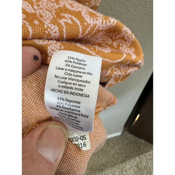 LuLaRoe Women's Tan With Pink Short Sleeve Blouse, short sleeve blouse,‎ - Picture 5 of 7
